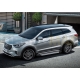 Пороги алюминиевые Rival Silver New для Hyundai Santa Fe/Santa Fe Premium 2012-2018
