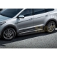 Пороги алюминиевые Rival Black New для Hyundai Santa Fe/Santa Fe Premium 2012-2018
