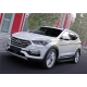 Пороги алюминиевые Rival Black New для Hyundai Santa Fe/Santa Fe Premium 2012-2018