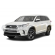 Пороги алюминиевые Rival Black New для Toyota Highlander 2014-2020