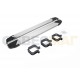 Пороги алюминиевые Rival Silver New для Mitsubishi L200 2006-2021