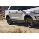 Пороги алюминиевые Rival Black New для Ford Explorer 2011-2017
