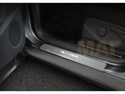 Накладки порогов Rival с надписью 4 штуки для Ford Kuga 2013-2021
