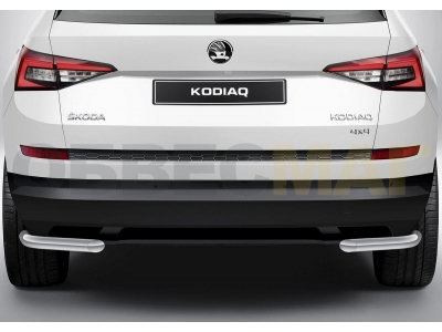 Защита задняя уголки 57 мм Rival для Skoda Kodiaq 2017-2021