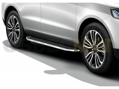 Пороги алюминиевые Rival Premium для Geely Emgrand X7 2018-2021