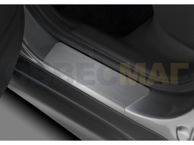 Накладки на пороги Rival с надписью, 4 шт для Mitsubishi ASX 2010-2021