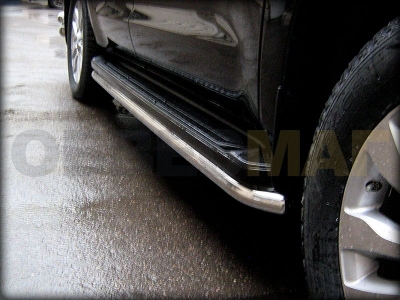 Защита штатного порога 53 мм под порог Технотек для Toyota Sequoia 2008-2021