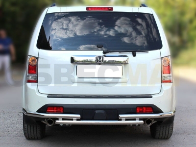 Защита заднего бампера 53 мм с боковой защитой для Honda Pilot 2011-2015