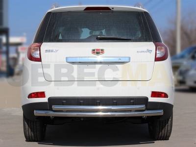 Защита заднего бампера двойная 60-53 мм для Geely Emgrand X7 2013-2016