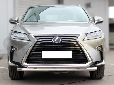 Защита передняя двойная 60-43 мм для Lexus RX 2015-2021