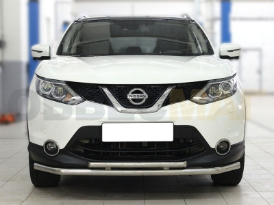 Защита передняя двойная 53-43 мм для Nissan Qashqai 2015-2019