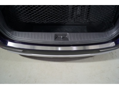 Накладка на задний бампер лист шлифованный ТСС для Kia Carnival 2020-2021