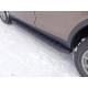 Пороги алюминиевые ТСС с накладкой чёрные для Land Rover Discovery Sport 2014-2021
