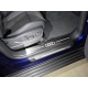 Накладки на пороги на пластик шлифованный лист лого Audi 2 штуки ТСС для Audi Q5 2016-2021