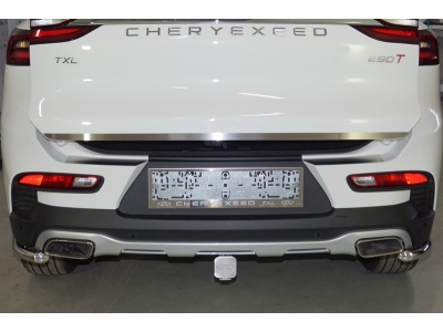Накладка на заднюю дверь лист шлифованный ТСС для Cheryexeed TXL 2020-2021