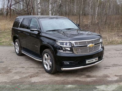 Защита переднего бампера 76 мм ТСС для Chevrolet Tahoe 2014-2016