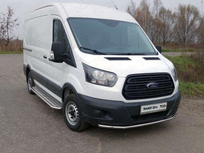 Защита переднего бампера 42 мм ТСС для Ford Transit 2014-2021