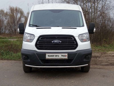 Защита переднего бампера 42 мм ТСС для Ford Transit 2014-2021