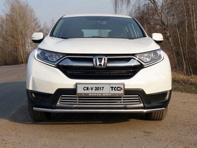 Защита переднего бампера 42 мм ТСС для Honda CR-V 2017-2021
