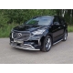 Пороги алюминиевые ТСС с накладкой для Hyundai Santa Fe Grand 2016-2021