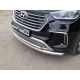 Защита передняя двойная 60-42 мм ТСС для Hyundai Santa Fe Grand 2016-2021