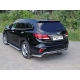 Пороги алюминиевые ТСС с накладкой для Hyundai Santa Fe Grand 2016-2021