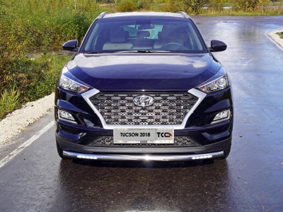 Защита переднего бампера с ДХО 60 мм для Hyundai Tucson 2018-2021