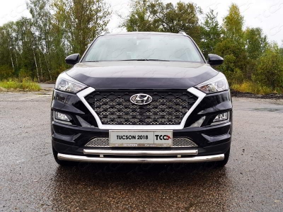 Защита передняя двойная 60-42 мм для Hyundai Tucson 2018-2021