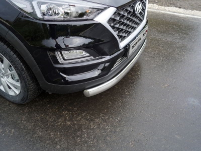 Защита передняя овальная 75х42 мм для Hyundai Tucson 2018-2021