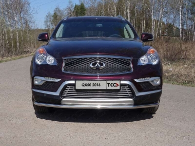 Защита переднего бампера 42 мм ТСС для Infiniti QX50 2016-2017