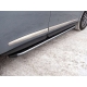 Пороги алюминиевые ТСС с накладкой серые для Infiniti QX60 2016-2021 INFQX6016-44GR