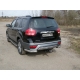 Защита задняя овальные уголки 75х42 мм ТСС для Kia Mohave 2016-2020