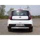 Защита заднего бампера овальная 75х42 мм ТСС для Kia Soul 2016-2021