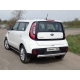 Защита заднего бампера овальная 75х42 мм ТСС для Kia Soul 2016-2021