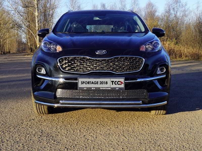 Защита передняя двойная 42-42 мм для Kia Sportage 2019-2021
