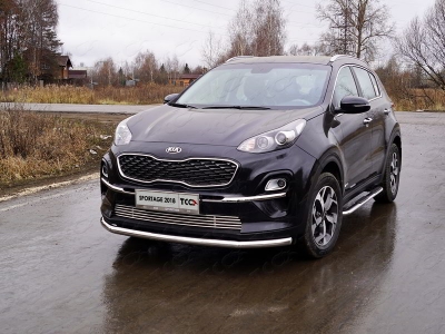 Защита переднего бампера 60 мм для Kia Sportage 2019-2021