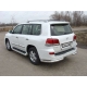 Защита задняя двойные уголки 76-42 мм ТСС для Lexus LX-570 2012-2015