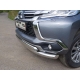 Защита передняя двойная 76-75 мм ТСС для Mitsubishi Pajero Sport 2016-2020