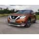 Защита передняя овальная с ДХО 75х42 мм ТСС для Nissan Murano 2016-2021