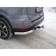 Защита задняя уголки овальные 75х42 мм ТСС для Nissan X-Trail T32 2018-2021