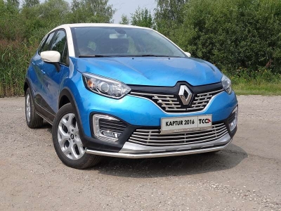 Защита переднего бампера 42 мм ТСС для Renault Kaptur 2016-2021