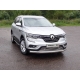 Защита передняя овальная 75х42 мм ТСС для Renault Koleos 2018-2021