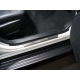 Накладки на пороги шлифованный лист надпись Forester 2 штуки ТСС для Subaru Forester SK 2018-2021