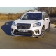 Защита передняя овальная 75х42 мм ТСС для Subaru Forester SK 2018-2021