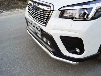 Защита переднего бампера 60 мм ТСС для Subaru Forester SK 2018-2021