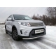 Пороги труба овальная с проступью 75х42 мм ТСС для Suzuki Vitara 2015-2021