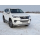 Защита переднего бампера 76 мм ТСС для Toyota Fortuner 2017-2020