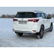 Пороги с площадкой нержавеющий лист 75х42 мм ТСС для Toyota Fortuner 2017-2021