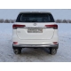 Защита заднего бампера овальная 75х42 мм ТСС для Toyota Fortuner 2017-2020