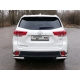 Защита задняя двойные уголки 60-42 мм ТСС для Toyota Highlander 2017-2020